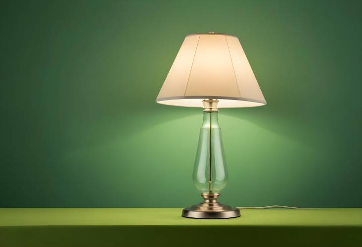 Bright Electric Lamp Against a Bold Green Background, Perfect for Contemporary Home and Office Decor