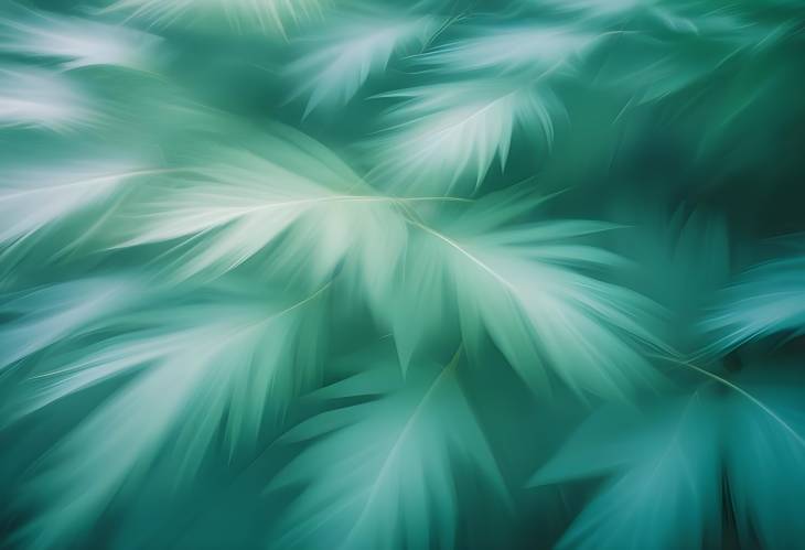 Bright Green Leaves with Soft Background