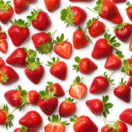 Bright Healthy Strawberry Isolated on White Fresh Red Berry with Natural Nutritional Benefits