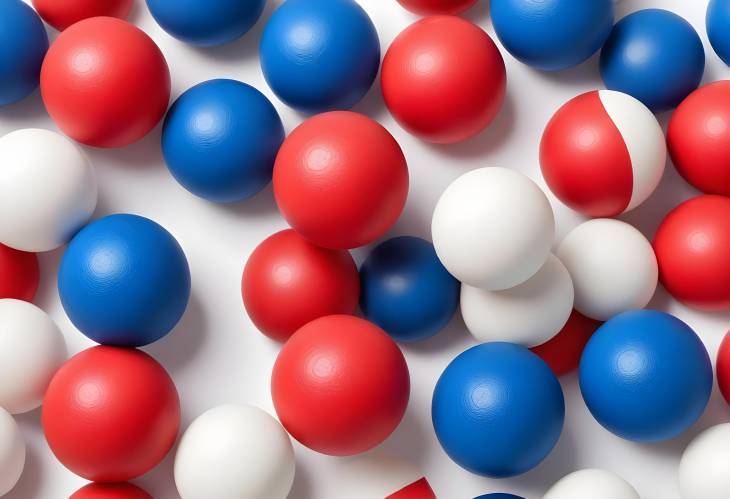 Bright Red and Blue Childrens Rubber Ball, Isolated on a Clean White Background