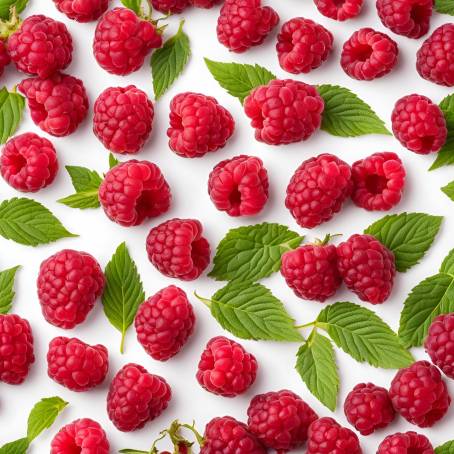 Bright Red Raspberries Background for Health Conscious Eating