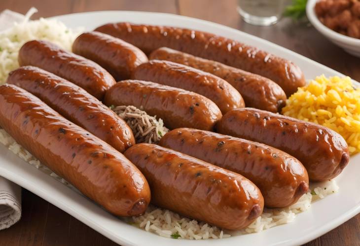 Cajun Boudin Traditional Sausage with Pork, Rice, and Spicy Seasonings