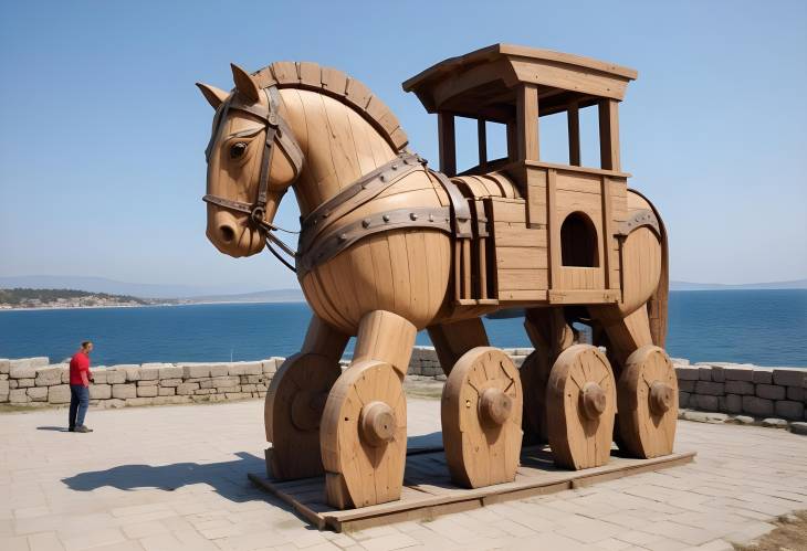 Canakkales Wooden Trojan Horse Post Film Landmark from the Epic Movie Troy