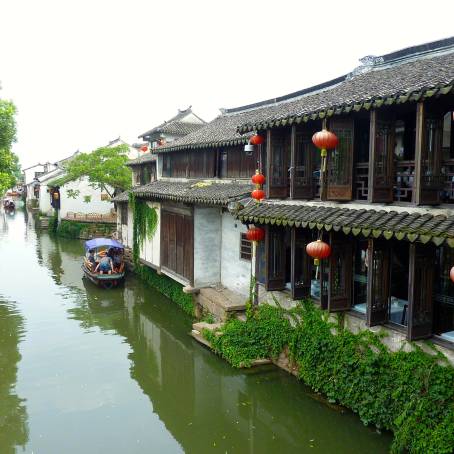 Canal Gondola in Tongli Watertown, near Suzhou and Shanghai, China