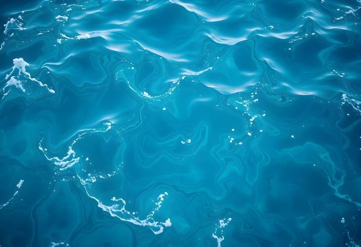 Captivating Blue Ocean Reflections  Swirling Patterns and Fluid Motion in a Serene Seawater Scene