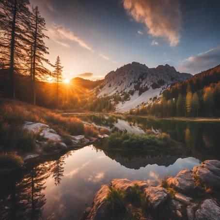 Captivating Sunrise at Polands Famous High Mountain Pond