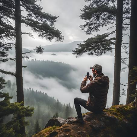 Capturing Foggy Beauty Man with Smartphone