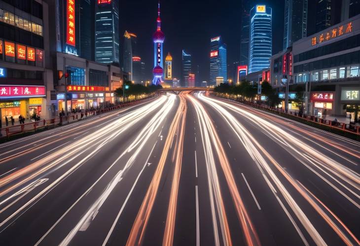 Capturing Light Trails in Shanghai A Nighttime Urban Experience