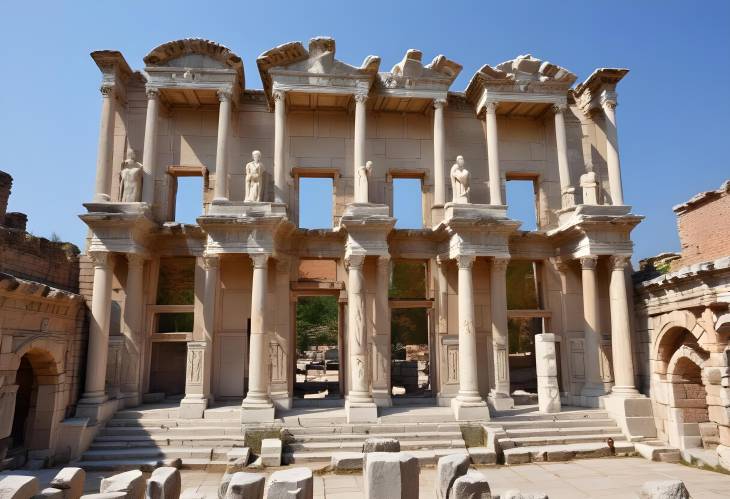 Celsus Library at Ephesus  Stunning Ancient Roman Architecture in Selcuk, Turkey