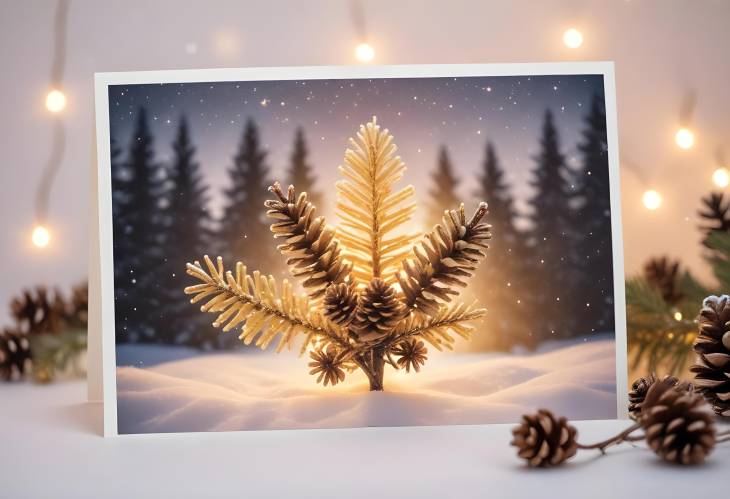 Charming Christmas Greeting with Snowy Winter Landscape