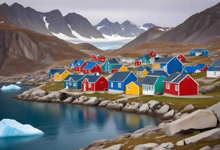 Charming Coastal Village of Tasiilaq Colorful Houses in East Greenland