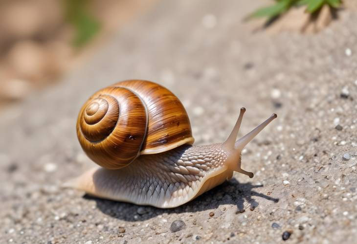 Charming Little Snail in July  A Serene Moment in Germanys Natural Beauty