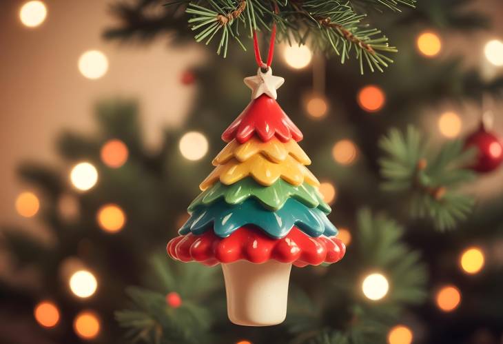 Charming Retro Christmas Toy Defocused Background for Holiday Spirit