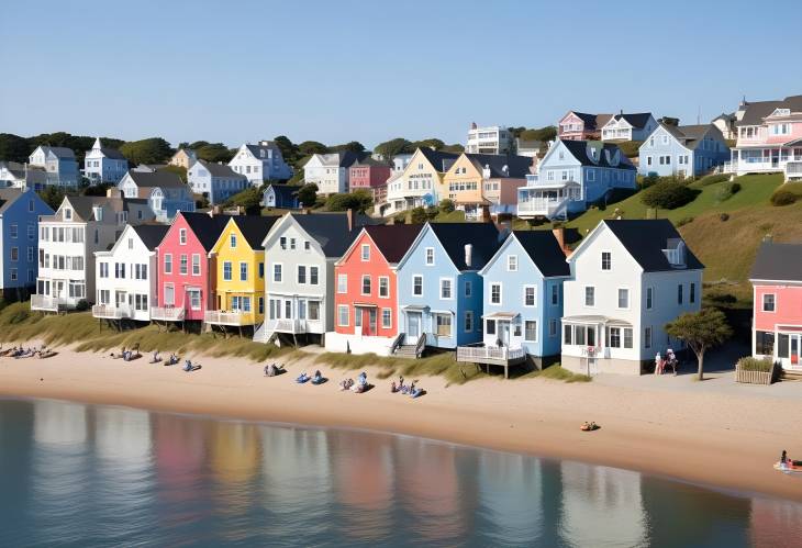 Charming Seaside Festival Colorful Houses and Coastal Vibes