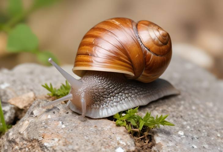 Charming Snail in the Garden  A Peaceful July Day in Germany