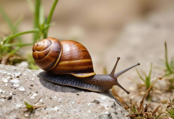 Charming Snail in the Garden  A Serene July Scene in Germany