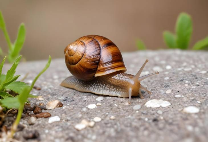 Charming Snail on a Summer Day  A Serene July Scene in Germany