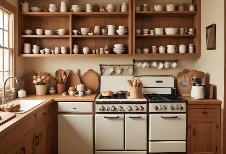 Charming Vintage Kitchen with Freshly Baked Treats