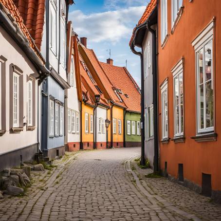 Charming Ystad Colorful Swedish Streets with Historic Architectural Beauty