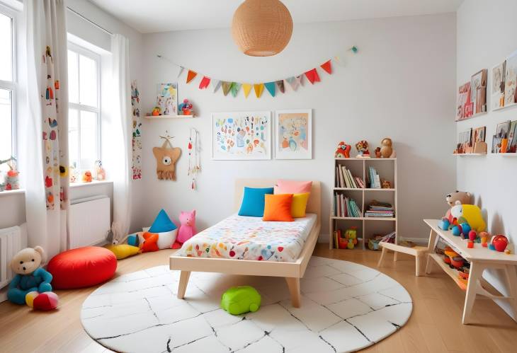 Cheerful Childrens Room Colorful Toys and Vibrant Decor