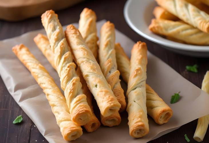 Cheese Straws Crunchy, Savory Pastry with Baked Cheese and Flaky Dough