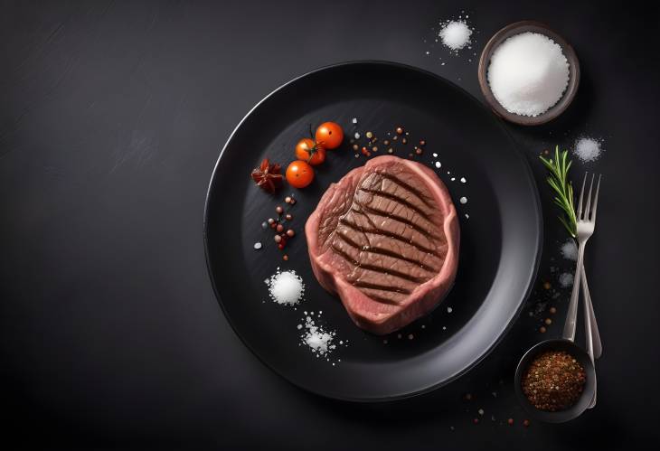 Chefs Steak  Salt Horizontal Food Design Photo