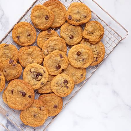 Chewy Chocolate Chip Cookies with Flaky Salt on Top