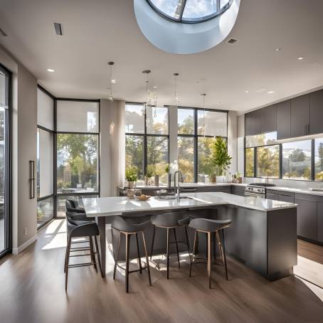 Chic and Modern Luxury Kitchen  Dining Room