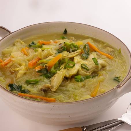 Chicken Noodle Soup Broth Isolated Classic Savory Comfort Food, Warm and Homemade Delight