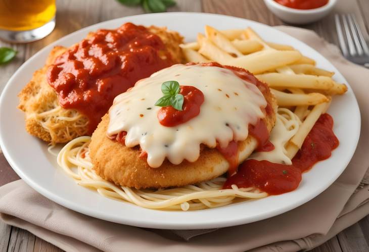 Chicken Parmesan Breaded Chicken Cutlets Topped with Marinara Sauce and Melted Cheese Delight