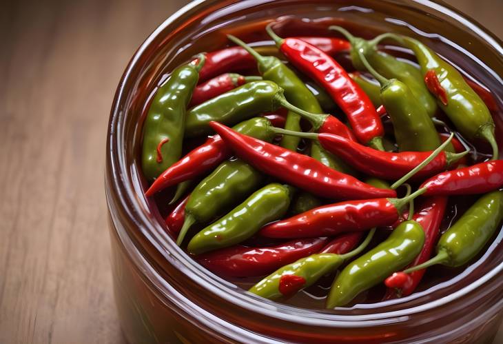 Chiles de arbol en Vinagre Spicy Tree Chilies Pickled in Vinegar for Extra Heat and Tang