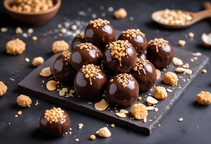 Chocolate Covered Chickpea and Peanut Butter Energy Balls  Vegan Candy with Coconut Chips