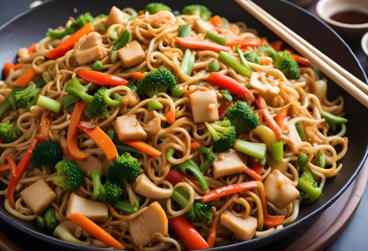 Chopsuey Delight Indo Chinese Stir Fried Vegetables with Crispy Noodles and Fusion Taste