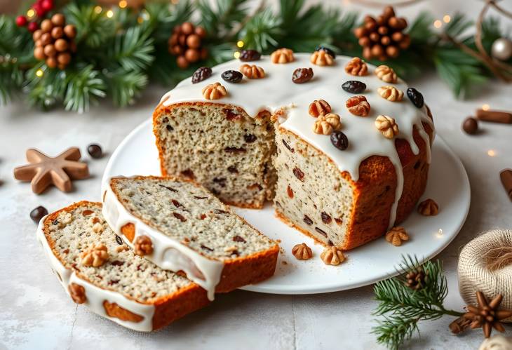 Christmas Eve Poppy Seed Cake A Polish Tradition with Icing, Raisins, and Walnuts