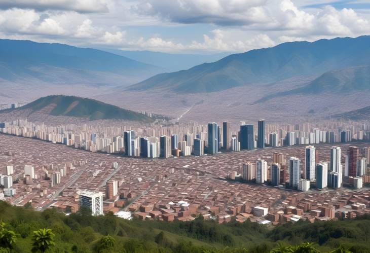 Cityscape of Medellin, Colombia A Dynamic View of Antioquias Capital