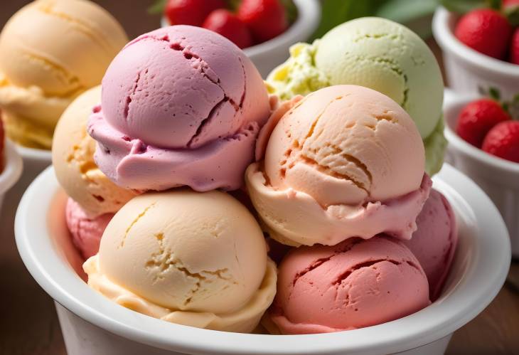 Classic Gelato Dense, Creamy Italian Ice Cream with Rich Flavors and Smooth Texture