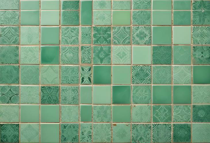 Classic Green Ceramic Tile Background Vintage Style for Home Decor