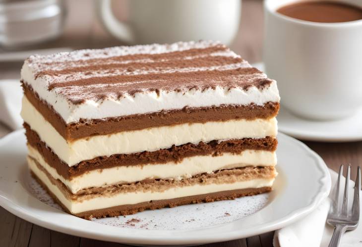 Classic Italian Tiramisu with Espresso and Cocoa