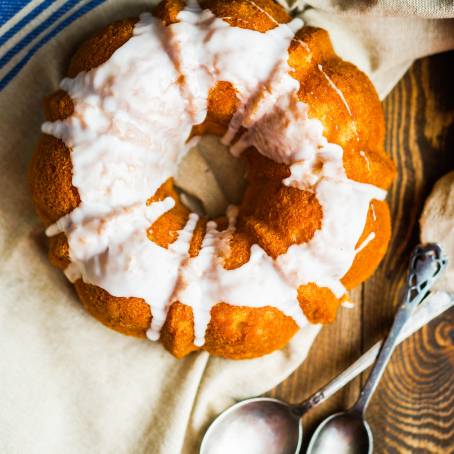 Classic Lemon Bundt Cake with a Light Drizzle of Powdered Sugar Glaze