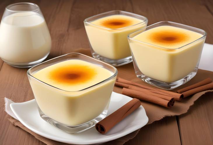 Classic Milk Custard Recipe Creamy Dessert with Vanilla and Cinnamon