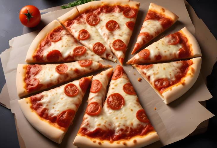 Classic New York Thin Crust Pizza Tomato Sauce, Cheese, and Foldable Slices for a True Flavor