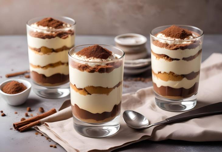 Classic Tiramisu Dessert with Rich Coffee Flavor and Creamy Mascarpone Layers