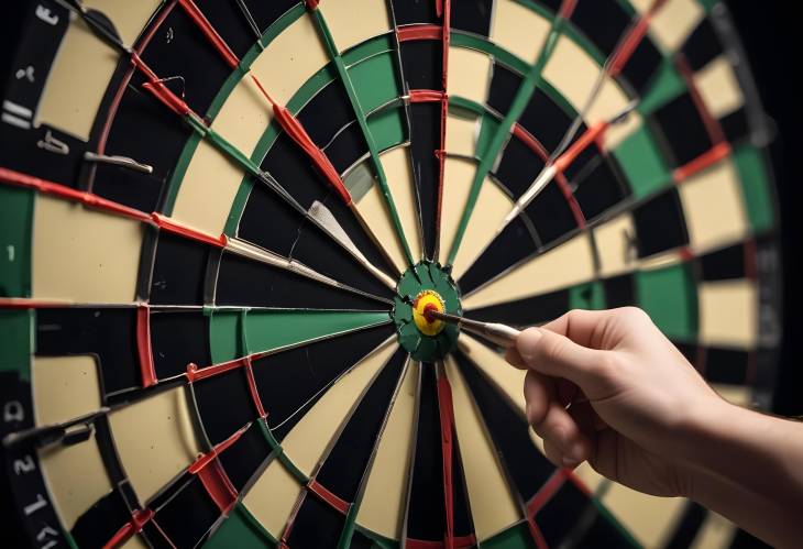 Close Up of a Human Hand Holding a Dart Precision and Focus in Every Throw