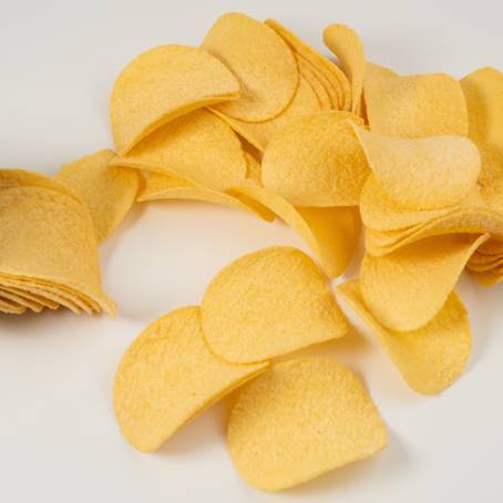 Close Up of Fluted Potato Chips