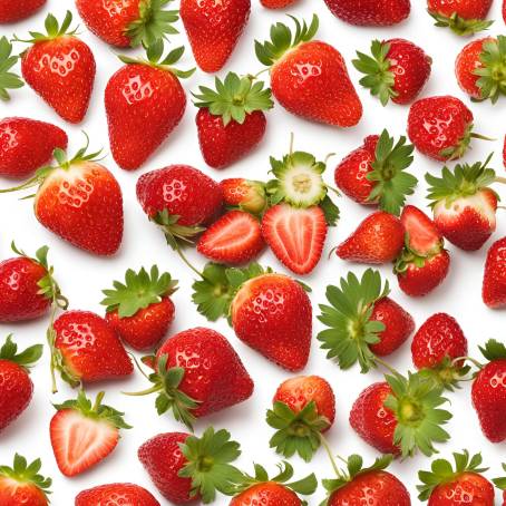 Close Up of Healthy Strawberry Isolated on White Background Fresh and Nutrient Dense Fruit