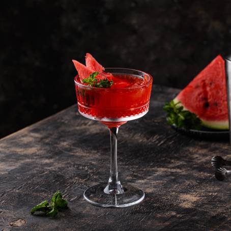 Close Up of Watermelon Juice and Smoothie in Glasses for a Cool Summer Drink