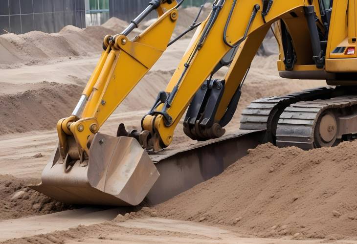 Close Up Power The Raw Strength of a Construction Excavator