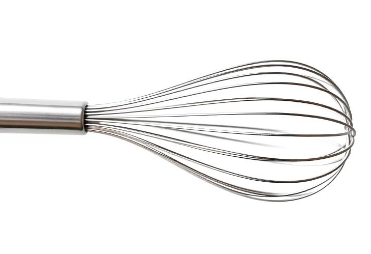 CloseUp of a Versatile Silver Whisk