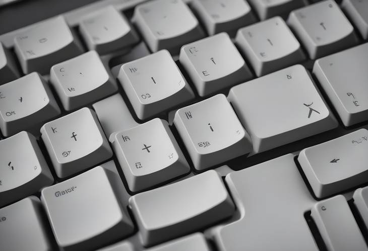 Closeup of Computer Keyboard  Focus on Key Details and Typing Mechanics