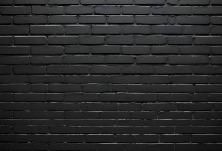 CloseUp of Horizontal Black Painted Brick Wall